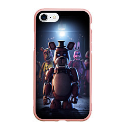 Чехол iPhone 7/8 матовый Five Nights at Freddy, цвет: 3D-светло-розовый