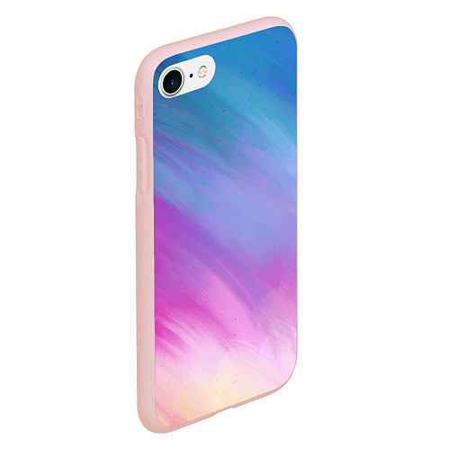 Чехол iPhone 7/8 матовый Абстрактная текстура акварельного градиента / 3D-Светло-розовый – фото 2