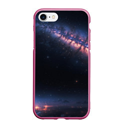 Чехол iPhone 7/8 матовый Млечный путь в звездном небе