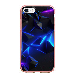 Чехол iPhone 7/8 матовый Blue dark neon