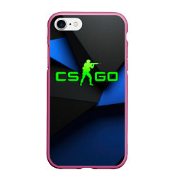 Чехол iPhone 7/8 матовый CS GO standart abstract, цвет: 3D-малиновый