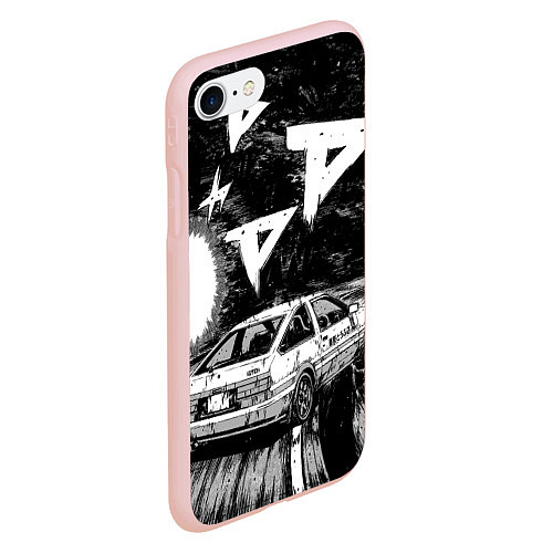 Чехол iPhone 7/8 матовый Инициал Ди / 3D-Светло-розовый – фото 2