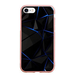 Чехол iPhone 7/8 матовый Black blue style