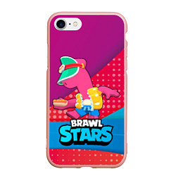 Чехол iPhone 7/8 матовый Brawl Stars Doug, цвет: 3D-светло-розовый