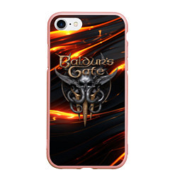 Чехол iPhone 7/8 матовый Baldurs Gate 3 logo gold