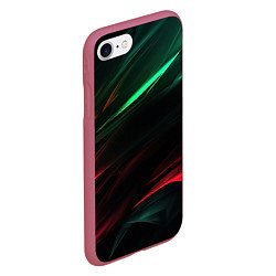 Чехол iPhone 7/8 матовый Dark red and green, цвет: 3D-малиновый — фото 2