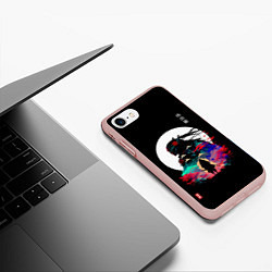 Чехол iPhone 7/8 матовый Лунная честь, цвет: 3D-светло-розовый — фото 2