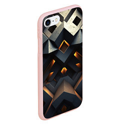 Чехол iPhone 7/8 матовый Объемные конструкция, цвет: 3D-светло-розовый — фото 2