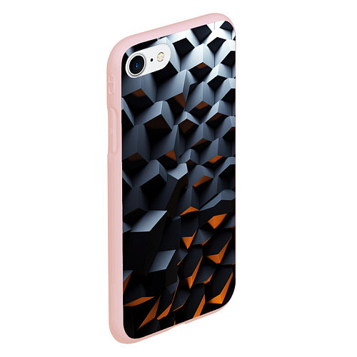 Чехол iPhone 7/8 матовый Объемные углы / 3D-Светло-розовый – фото 2