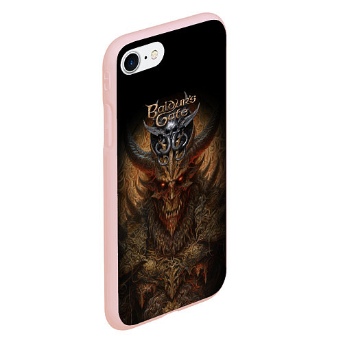 Чехол iPhone 7/8 матовый Baldurs Gate 3 demon / 3D-Светло-розовый – фото 2