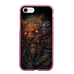 Чехол iPhone 7/8 матовый Baldurs Gate 3 logo demon