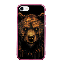 Чехол iPhone 7/8 матовый Медведь иллюстрация