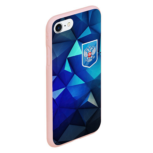 Чехол iPhone 7/8 матовый Russia blue abstract / 3D-Светло-розовый – фото 2