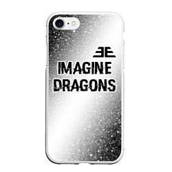 Чехол iPhone 7/8 матовый Imagine Dragons glitch на светлом фоне: символ све, цвет: 3D-белый
