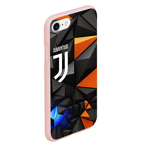 Чехол iPhone 7/8 матовый Juventus orange black style / 3D-Светло-розовый – фото 2