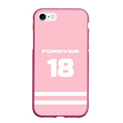 Чехол iPhone 7/8 матовый Forever 18, цвет: 3D-малиновый
