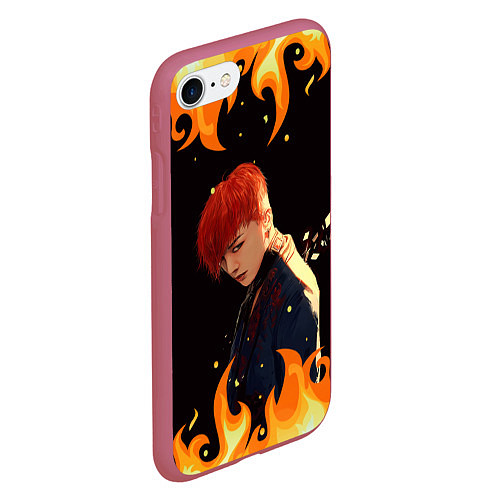 Чехол iPhone 7/8 матовый G-Dragon BigBang / 3D-Малиновый – фото 2