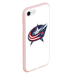 Чехол iPhone 7/8 матовый Columbus blue jackets - Sergey Bobrovsky, цвет: 3D-светло-розовый — фото 2