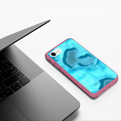 Чехол iPhone 7/8 матовый Мятые облака, цвет: 3D-малиновый — фото 2