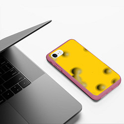 Чехол iPhone 7/8 матовый Сырная плоскость, цвет: 3D-малиновый — фото 2