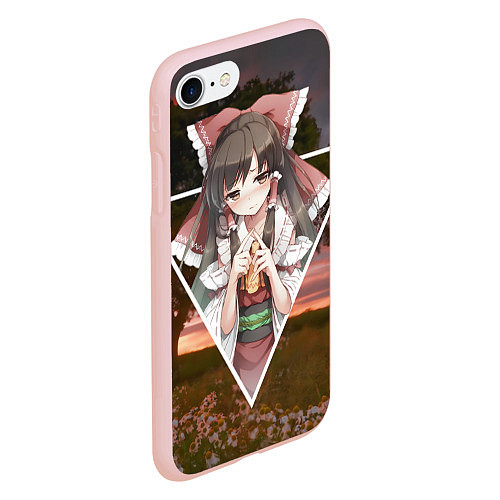 Чехол iPhone 7/8 матовый Touhou Project Reimu / 3D-Светло-розовый – фото 2