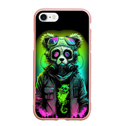 Чехол iPhone 7/8 матовый Панда киберпанк кислотный зеленый
