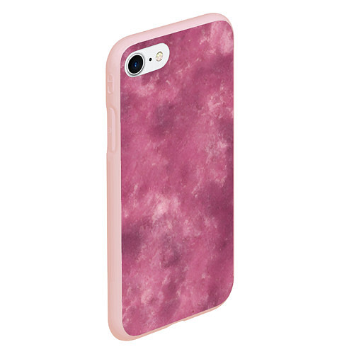 Чехол iPhone 7/8 матовый Текстура родонита / 3D-Светло-розовый – фото 2
