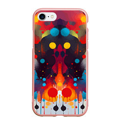 Чехол iPhone 7/8 матовый Mirrow colorful blots - abstraction - vogue