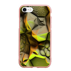 Чехол iPhone 7/8 матовый Зеленая объемная космическая текстура