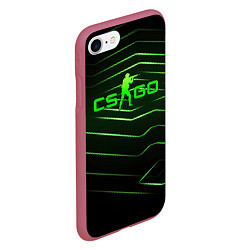 Чехол iPhone 7/8 матовый CS GO dark green, цвет: 3D-малиновый — фото 2