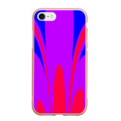 Чехол iPhone 7/8 матовый Яркий цветной мотив, цвет: 3D-светло-розовый