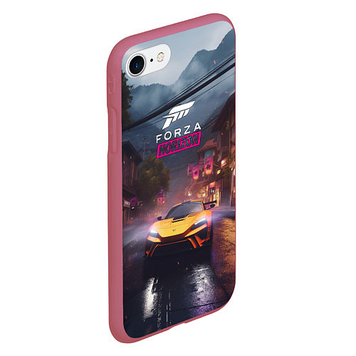 Чехол iPhone 7/8 матовый Forza horizon racing / 3D-Малиновый – фото 2