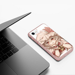 Чехол iPhone 7/8 матовый Touhou Project Flandre Scarlet Cute, цвет: 3D-светло-розовый — фото 2