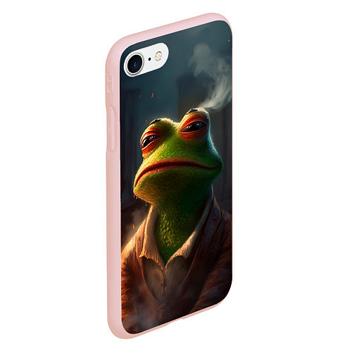 Чехол iPhone 7/8 матовый Frog Pepe / 3D-Светло-розовый – фото 2