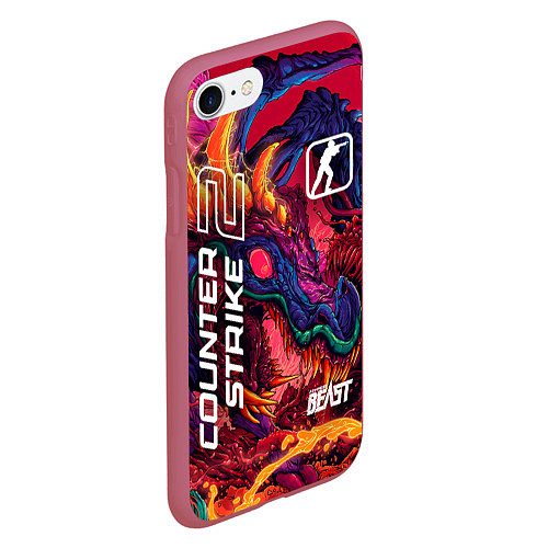 Чехол iPhone 7/8 матовый CS 2 hyper beast / 3D-Малиновый – фото 2