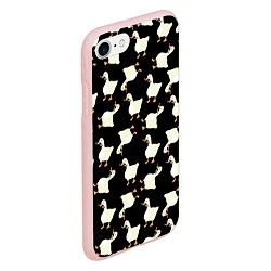 Чехол iPhone 7/8 матовый Паттерн с гусями, цвет: 3D-светло-розовый — фото 2