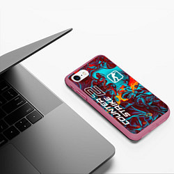 Чехол iPhone 7/8 матовый КС2, цвет: 3D-малиновый — фото 2