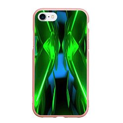 Чехол iPhone 7/8 матовый Зеленый калейдоскоп абстракция