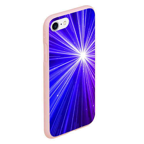 Чехол iPhone 7/8 матовый Космическое свечение / 3D-Светло-розовый – фото 2