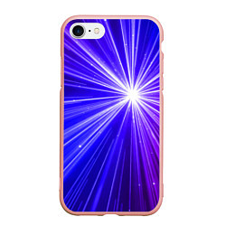 Чехол iPhone 7/8 матовый Космическое свечение, цвет: 3D-светло-розовый
