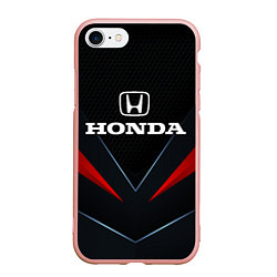 Чехол iPhone 7/8 матовый Honda - технологии, цвет: 3D-светло-розовый