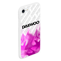 Чехол iPhone 7/8 матовый Daewoo pro racing: символ сверху, цвет: 3D-белый — фото 2