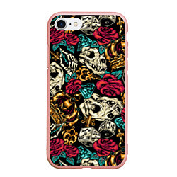 Чехол iPhone 7/8 матовый A pattern for a hipster, цвет: 3D-светло-розовый