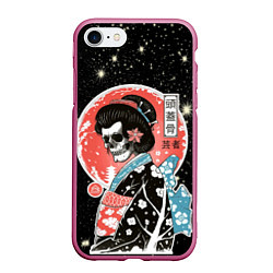 Чехол iPhone 7/8 матовый Гейша Японии в кимоно - смерть полнолуние