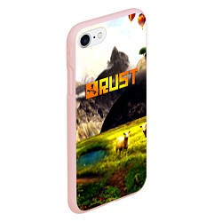 Чехол iPhone 7/8 матовый Rust poster game, цвет: 3D-светло-розовый — фото 2