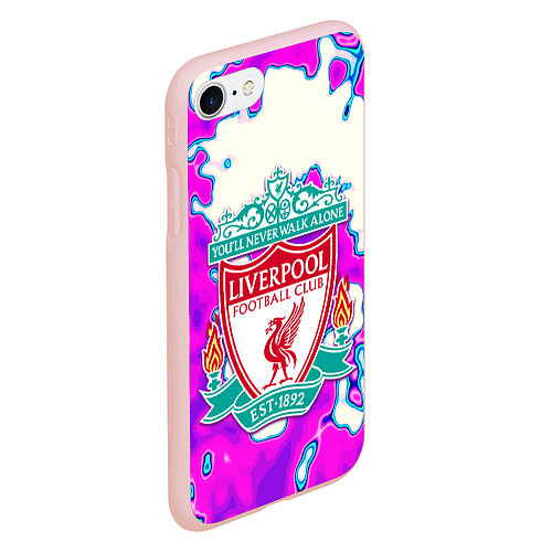 Чехол iPhone 7/8 матовый Ливерпуль спорт клуб / 3D-Светло-розовый – фото 2