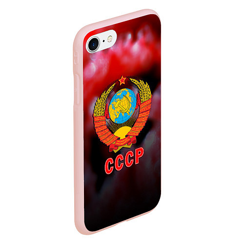 Чехол iPhone 7/8 матовый Патриот ссср / 3D-Светло-розовый – фото 2