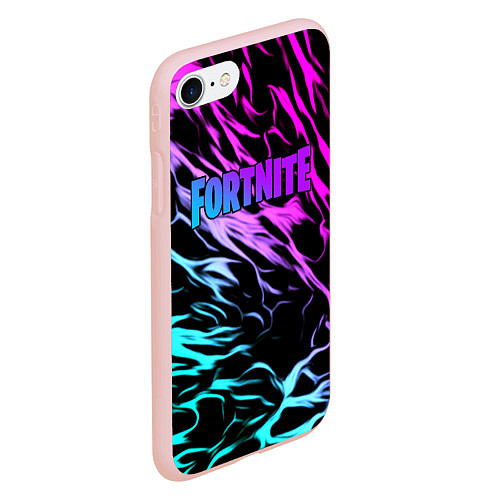 Чехол iPhone 7/8 матовый Fortnite neon uniform / 3D-Светло-розовый – фото 2