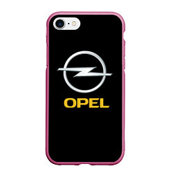 Чехол iPhone 7/8 матовый Opel sport car, цвет: 3D-малиновый