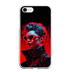 Чехол iPhone 7/8 матовый Cyberpunk girl